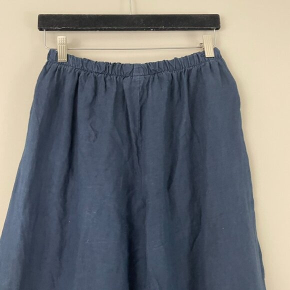 Bryn Walker Navy Blue Linen Pull On Balloon Pants Size Small - Picture 7 of 7